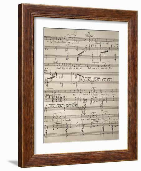 Handwritten Sheet Music for Zanetto, Opera by Pietro Mascagni-null-Framed Giclee Print