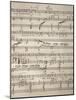 Handwritten Sheet Music for Zanetto, Opera by Pietro Mascagni-null-Mounted Giclee Print