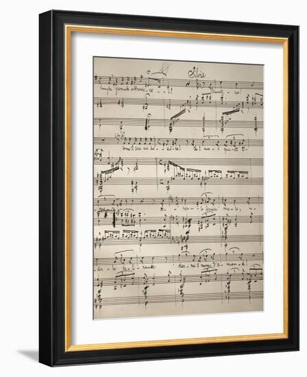 Handwritten Sheet Music for Zanetto, Opera by Pietro Mascagni-null-Framed Giclee Print