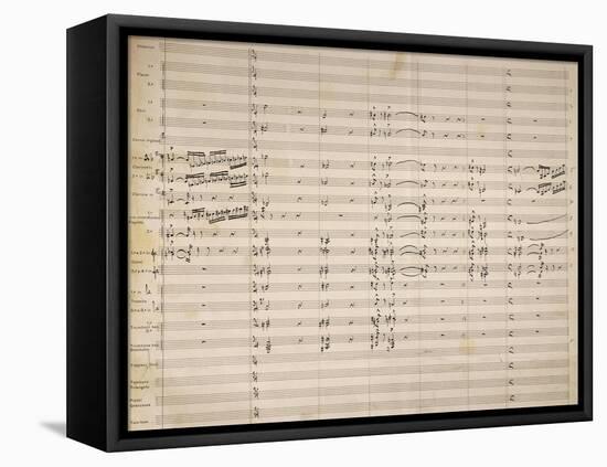 Handwritten Sheet Music of Cavalleria Rusticana-null-Framed Premier Image Canvas