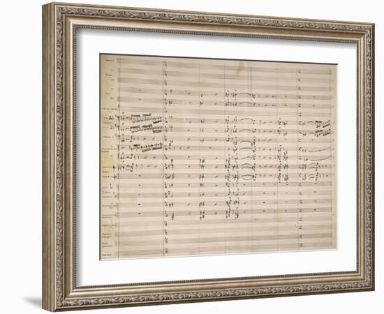 Handwritten Sheet Music of Cavalleria Rusticana-null-Framed Giclee Print