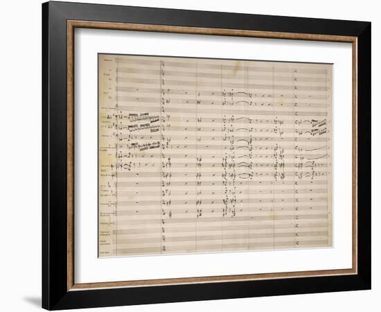 Handwritten Sheet Music of Cavalleria Rusticana-null-Framed Giclee Print