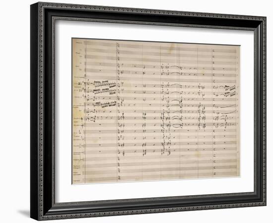 Handwritten Sheet Music of Cavalleria Rusticana-null-Framed Giclee Print