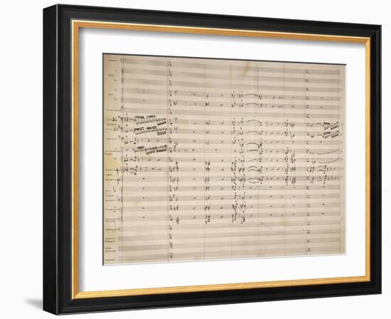 Handwritten Sheet Music of Cavalleria Rusticana-null-Framed Giclee Print
