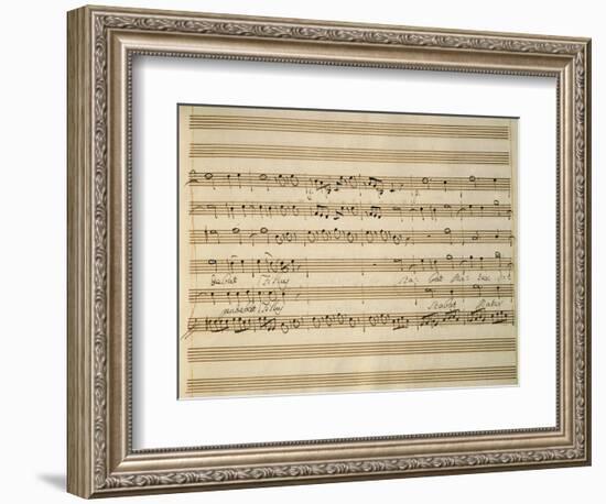 Handwritten Sheet Music of Stabat Mater, 1735-Giovanni Battista Pergolesi-Framed Giclee Print