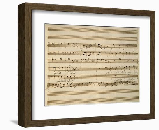 Handwritten Sheet Music of Stabat Mater, 1735-Giovanni Battista Pergolesi-Framed Giclee Print