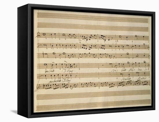 Handwritten Sheet Music of Stabat Mater, 1735-Giovanni Battista Pergolesi-Framed Premier Image Canvas