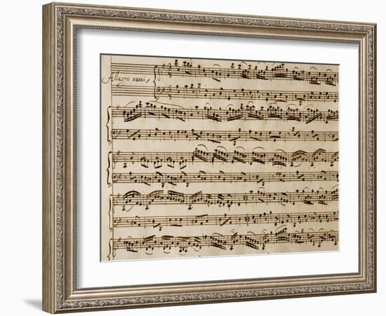 Handwritten Sheet Music of the Concert No 1-Benedetto Marcello-Framed Giclee Print