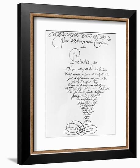 Handwritten Titlepage of the Well Tempered Piano, 1722-Johann Sebastian Bach-Framed Giclee Print