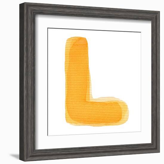 Handwritten Watercolor Alphabet Letter, Isolated-donatas1205-Framed Art Print