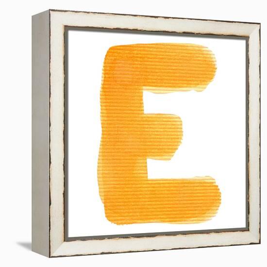 Handwritten Watercolor Alphabet Letter, Isolated-donatas1205-Framed Stretched Canvas