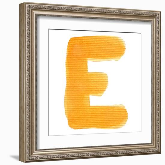 Handwritten Watercolor Alphabet Letter, Isolated-donatas1205-Framed Art Print