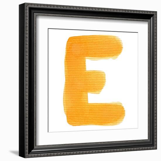 Handwritten Watercolor Alphabet Letter, Isolated-donatas1205-Framed Art Print