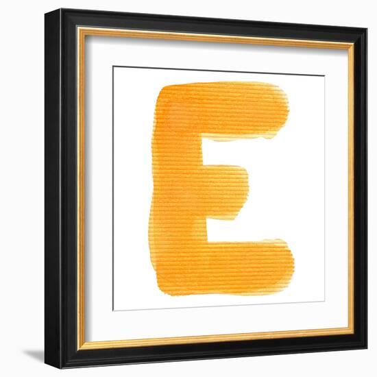 Handwritten Watercolor Alphabet Letter, Isolated-donatas1205-Framed Art Print