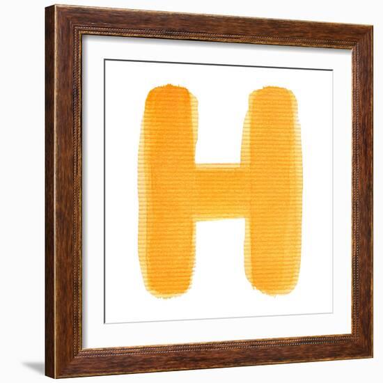 Handwritten Watercolor Alphabet Letter, Isolated-donatas1205-Framed Premium Giclee Print