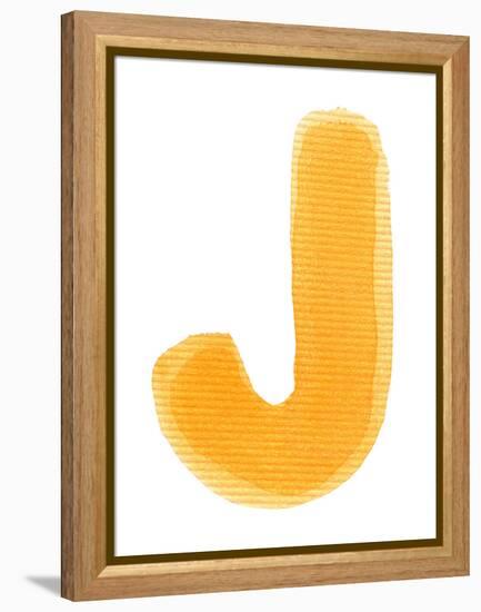 Handwritten Watercolor Alphabet Letter, Isolated-donatas1205-Framed Stretched Canvas