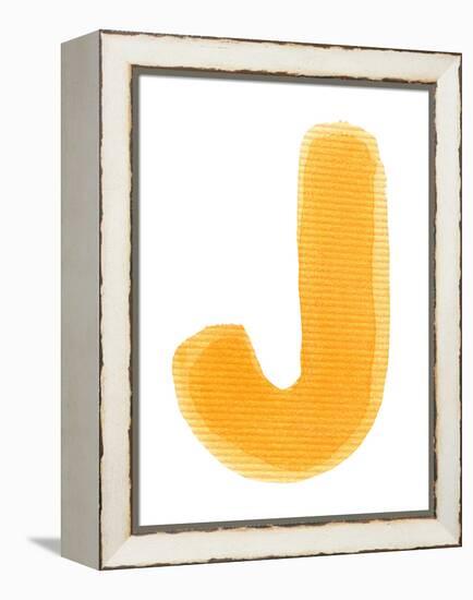 Handwritten Watercolor Alphabet Letter, Isolated-donatas1205-Framed Stretched Canvas