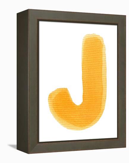 Handwritten Watercolor Alphabet Letter, Isolated-donatas1205-Framed Stretched Canvas