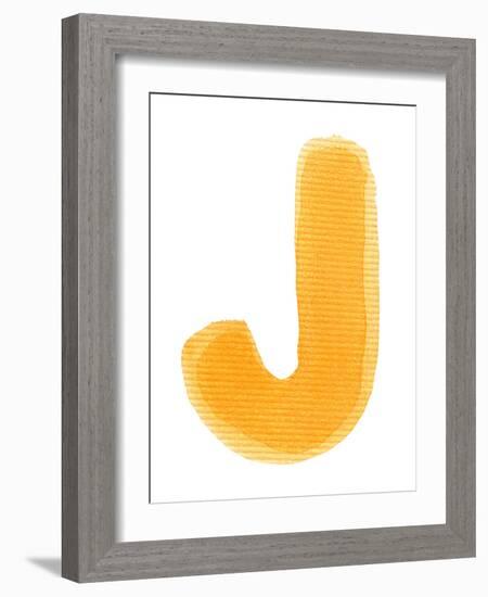 Handwritten Watercolor Alphabet Letter, Isolated-donatas1205-Framed Art Print