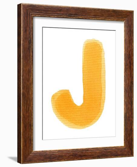 Handwritten Watercolor Alphabet Letter, Isolated-donatas1205-Framed Art Print