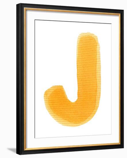 Handwritten Watercolor Alphabet Letter, Isolated-donatas1205-Framed Art Print