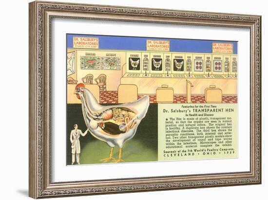 Handy Transparent Hen Model-null-Framed Art Print