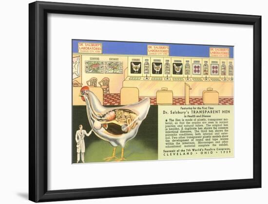 Handy Transparent Hen Model-null-Framed Art Print