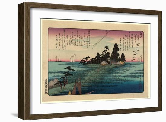 Haneda No Rakugan-Utagawa Hiroshige-Framed Giclee Print