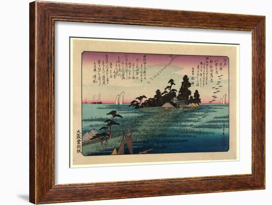 Haneda No Rakugan-Utagawa Hiroshige-Framed Giclee Print