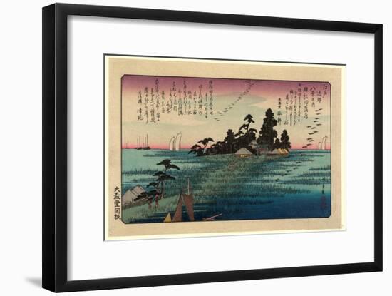 Haneda No Rakugan-Utagawa Hiroshige-Framed Giclee Print