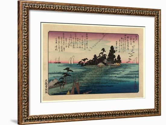 Haneda No Rakugan-Utagawa Hiroshige-Framed Giclee Print