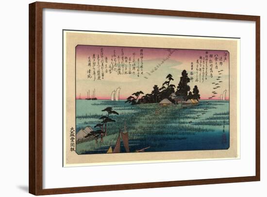 Haneda No Rakugan-Utagawa Hiroshige-Framed Giclee Print