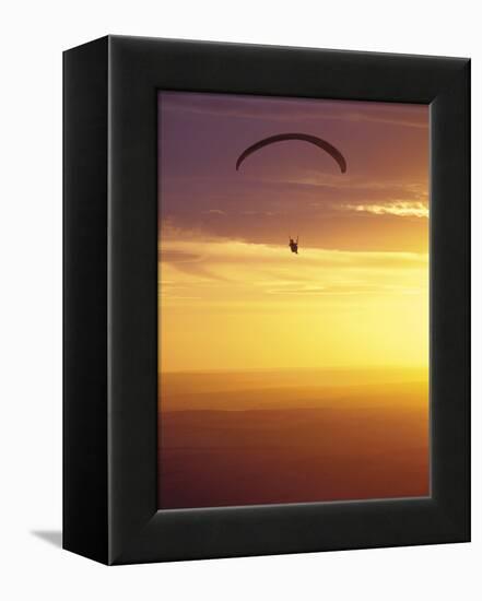 Hang Glider at Sunset, Palouse, Washington, USA-Nancy Rotenberg-Framed Premier Image Canvas