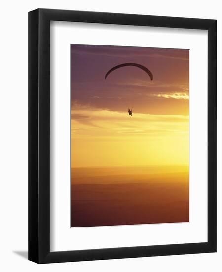 Hang Glider at Sunset, Palouse, Washington, USA-Nancy Rotenberg-Framed Photographic Print