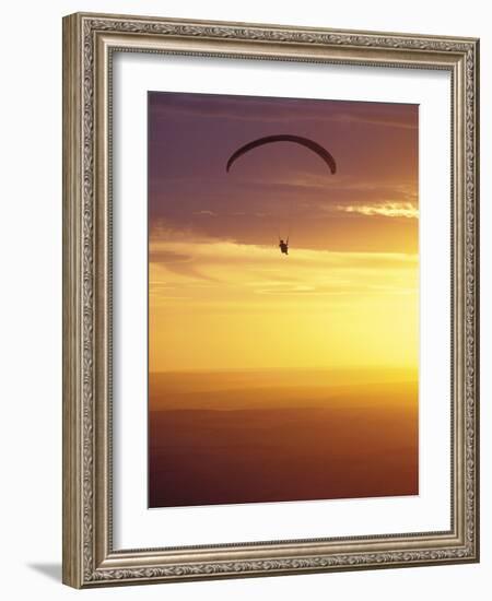 Hang Glider at Sunset, Palouse, Washington, USA-Nancy Rotenberg-Framed Photographic Print