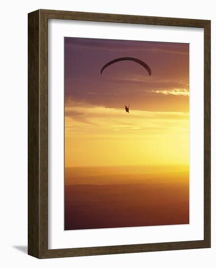 Hang Glider at Sunset, Palouse, Washington, USA-Nancy Rotenberg-Framed Photographic Print