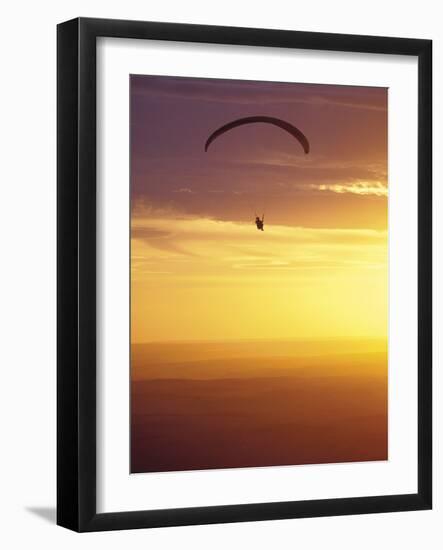 Hang Glider at Sunset, Palouse, Washington, USA-Nancy Rotenberg-Framed Photographic Print