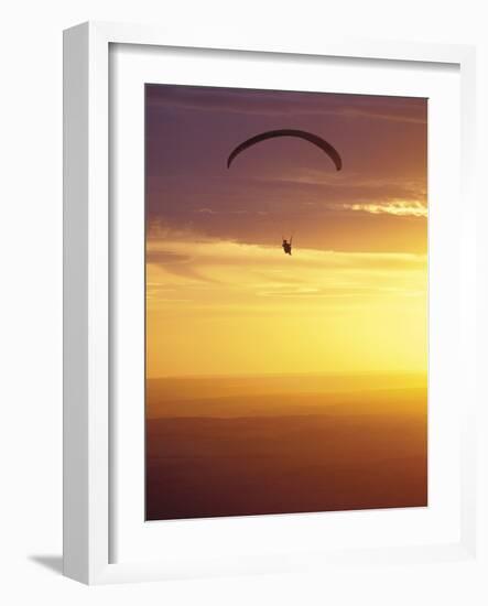 Hang Glider at Sunset, Palouse, Washington, USA-Nancy Rotenberg-Framed Photographic Print