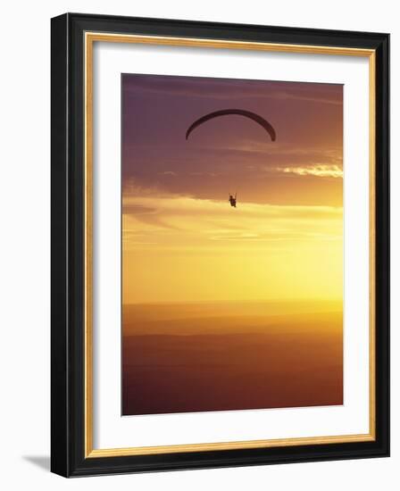 Hang Glider at Sunset, Palouse, Washington, USA-Nancy Rotenberg-Framed Photographic Print