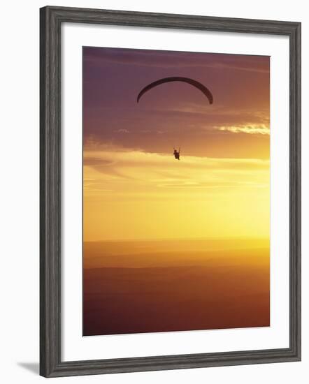 Hang Glider at Sunset, Palouse, Washington, USA-Nancy Rotenberg-Framed Photographic Print