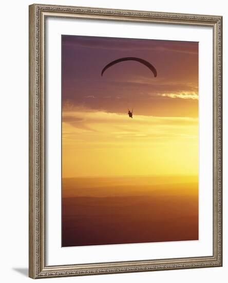 Hang Glider at Sunset, Palouse, Washington, USA-Nancy Rotenberg-Framed Photographic Print