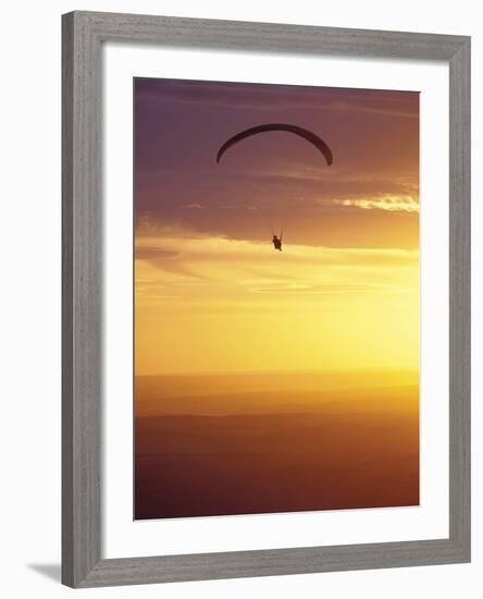 Hang Glider at Sunset, Palouse, Washington, USA-Nancy Rotenberg-Framed Photographic Print