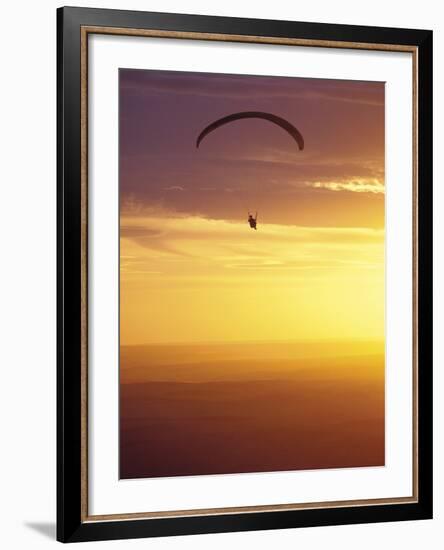 Hang Glider at Sunset, Palouse, Washington, USA-Nancy Rotenberg-Framed Photographic Print