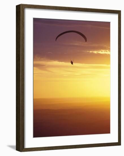 Hang Glider at Sunset, Palouse, Washington, USA-Nancy Rotenberg-Framed Photographic Print