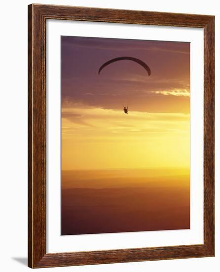 Hang Glider at Sunset, Palouse, Washington, USA-Nancy Rotenberg-Framed Photographic Print