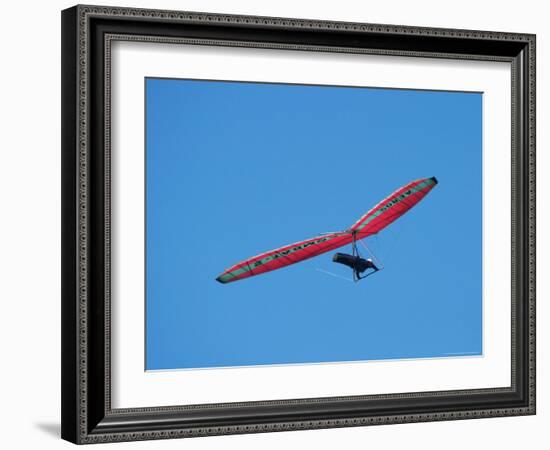 Hang glider, Otago Peninsula, South Island, New Zealand-David Wall-Framed Photographic Print