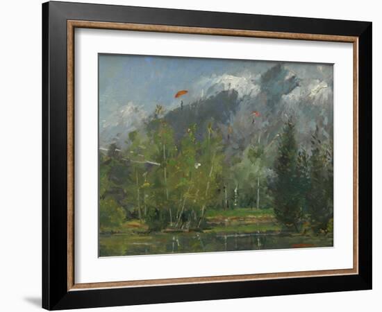 Hang Gliders at Chamonix, 2007-Pat Maclaurin-Framed Giclee Print