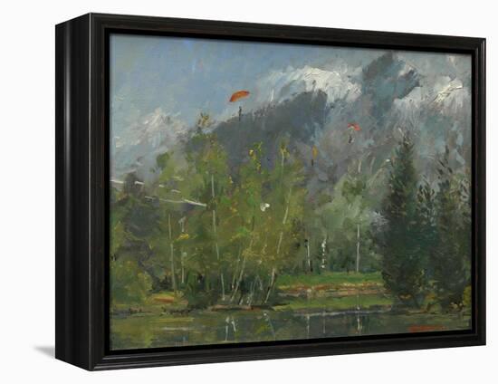 Hang Gliders at Chamonix, 2007-Pat Maclaurin-Framed Premier Image Canvas