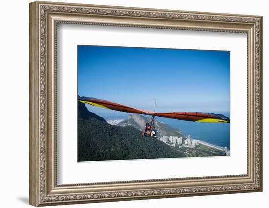 Hang gliding in Rio de Janeiro, Brazil, South America-Alexandre Rotenberg-Framed Photographic Print