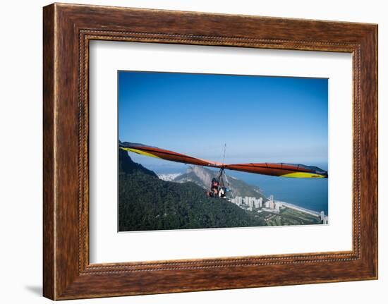 Hang gliding in Rio de Janeiro, Brazil, South America-Alexandre Rotenberg-Framed Photographic Print